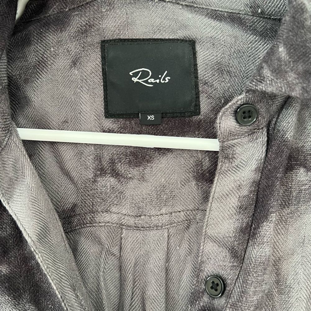 Rails Hunter - Charcoal Tie Dye Button Down - image 4